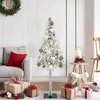Kalėdų eglutė su 150 LED s stovu Balta 120 cm PE ir Plienas