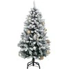 Kalėdų eglutė su šarnyrinėmis šakomis/LED/žaisliukais, 150cm