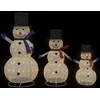 Kalėdų Snieguolių Šeima su 270 LED 3 pcs Šilta balta audinys