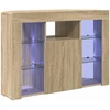 TV staliukas Kampinė LED televizoriaus spinta 100x40x68cm Sonoma ąžuolas