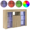 TV staliukas Kampinė LED televizoriaus spinta 100x40x68cm Sonoma ąžuolas