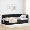 Lova Kampinė lovos konstrukcija Juoda 100 cm x 200 cm Aksomas