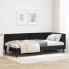 Lova Kampinė lovos konstrukcija Juoda 80 cm x 200 cm Aksomas