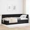 Lova Kampinė lovos konstrukcija Juoda 90 cm x 190 cm Aksomas