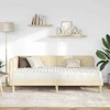 Lova Kampinė lovos konstrukcija Kreminė 100 x 200 cm audinys
