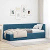 Lova Kampinė lovos konstrukcija Mėlyna 80 cm x 200 cm Aksomas