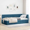 Lova Kampinė lovos konstrukcija Mėlyna 90 cm x 190 cm Aksomas
