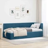 Lova Kampinė lovos konstrukcija Mėlyna 90 cm x 190 cm Aksomas