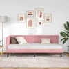 Lova Kampinė lovos konstrukcija Rožinė 80 cm x 200 cm Aksomas