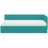 Kampinė lovos konstrukcija su čiužiniu 2 pcs Turkio Aksomas