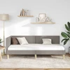 Lova Kampinė lovos konstrukcija su galvūgalio Taupe 90 cm x 190 cm