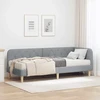 Lova Kampinė lovos konstrukcija Šviesiai pilka 80 x 200 cm audinys