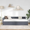 Lova Kampinė lovos konstrukcija Tamsiai pilka 90 cm x 190 cm Aksomas