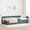 Lova Kampinė lovos konstrukcija Tamsiai pilka 80 cm x 200 cm Aksomas