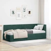 Lova Kampinė lovos konstrukcija Tamsiai žalia 80 cm x 200 cm Aksomas