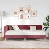 Lova Kampinė lovos konstrukcija Vyno raudona 90 x 190 cm audinys