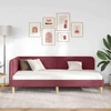 Lova Kampinė lovos konstrukcija Vyno raudona 100 x 200 cm audinys