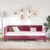 Kampinė lovos konstrukcija Vyno raudona 90 cm x 200 cm Aksomas