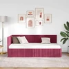 Lova Kampinė lovos konstrukcija Vyno raudona 90 cm x 200 cm Aksomas