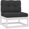 Kampinė sodo sofa iš palečių su pagalvėlėmis, impregnuota eglė