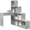 Kampinis rašomasis stalas Betono pilka 101,5 x 149,5 x 149,5 cm