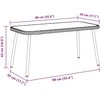 Kavos staliukas Juoda 90 x 45 x 43 cm poliratanas