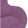 Fotelis Kiaušinio kėdė su pufu Violetinė Aksomas