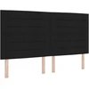 Kiemas lova su pagalve Juodas 200 x 180 cm audinys