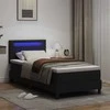Kiemas lova su čiužiniu Juoda 90 x 190 cm Dirbtinė oda