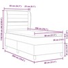 Kiemas lova su galvūgalio Tortora 80 x 200 cm audinys