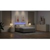 Kiemas lova su LED juostelėmis Tortora 160 x 200 cm audinys