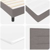 Kiemas lova su čiužiniu su LED Taupe 160 x 200 cm audinys