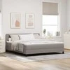 Kiemas lova su čiužiniu su LED Taupe 180 x 200 cm audinys