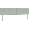 Kiemas lova su čiužiniu Šviesiai pilka 200 x 200 cm Aksomas