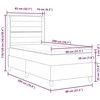 Kiemas lova su čiužiniu Šviesiai pilka 80 x 200 cm audinys