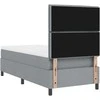 Kiemas lova su čiužiniu Šviesiai pilka 80 x 200 cm audinys