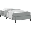 Kiemas lova su čiužiniu Šviesiai pilka 90 x 190 cm audinys