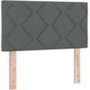 Kiemas lova su čiužiniu Tamsiai pilka 80 x 200 cm audinys