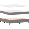 Kiemas lova su pagalve su galvūgalio Taupe 200 x 180 cm audinys