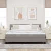 Kiemas lova su galvūgalio Taupe 180 x 200 cm audinys