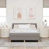 Kiemas lova su čiužiniu Taupe 200 x 140 cm audinys