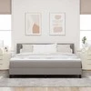 Kiemas lova su galvūgalio Taupe 200 x 180 cm audinys