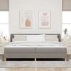 Kiemas lova su čiužiniu Taupe 200 x 200 cm audinys