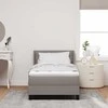 Kiemas lova su galvūgalio Taupe 200 x 80 cm audinys