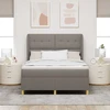 Kiemas lova su galvūgalio Taupe 200 x 140 cm audinys