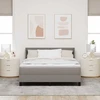 Kiemas lova su galvūgalio Taupe 200 x 140 cm audinys