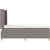 Kiemas lova su čiužiniu su galvūgalio Taupe 90 x 200 cm audinys