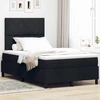 Kiemas lova su LED juostelėmis Juoda 120 x 200 cm audinys
