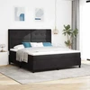 Kiemas lova su LED juostelėmis Juoda 180 x 200 cm Aksomas