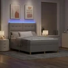 Kiemas lova su LED juostelėmis Tortora 140 x 190 cm audinys